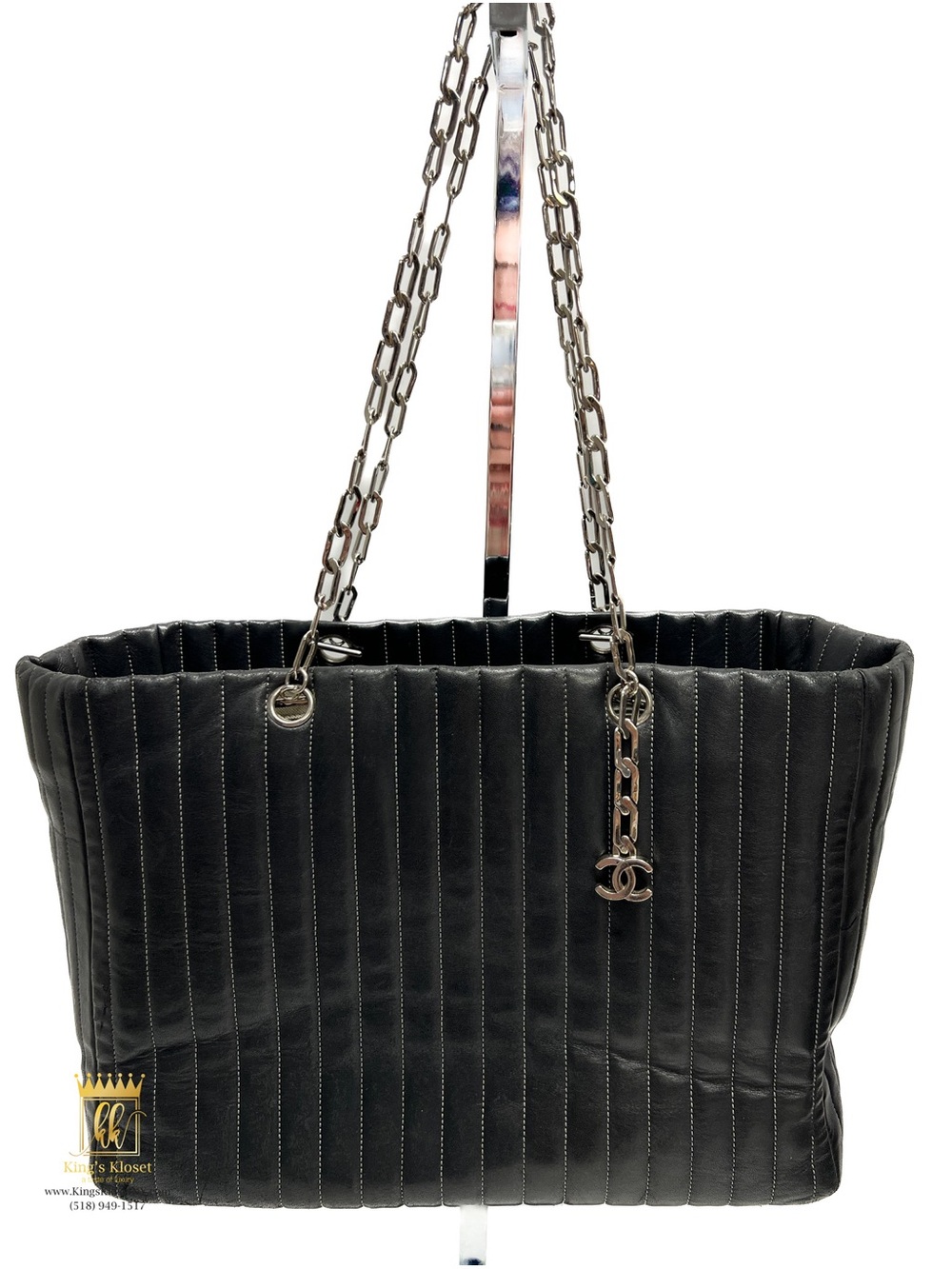Chanel Mademoiselle Vertical Quilted Tote bag